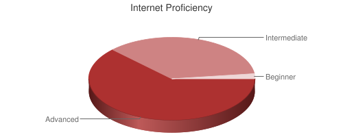 Pie Chart of Internet Proficiency